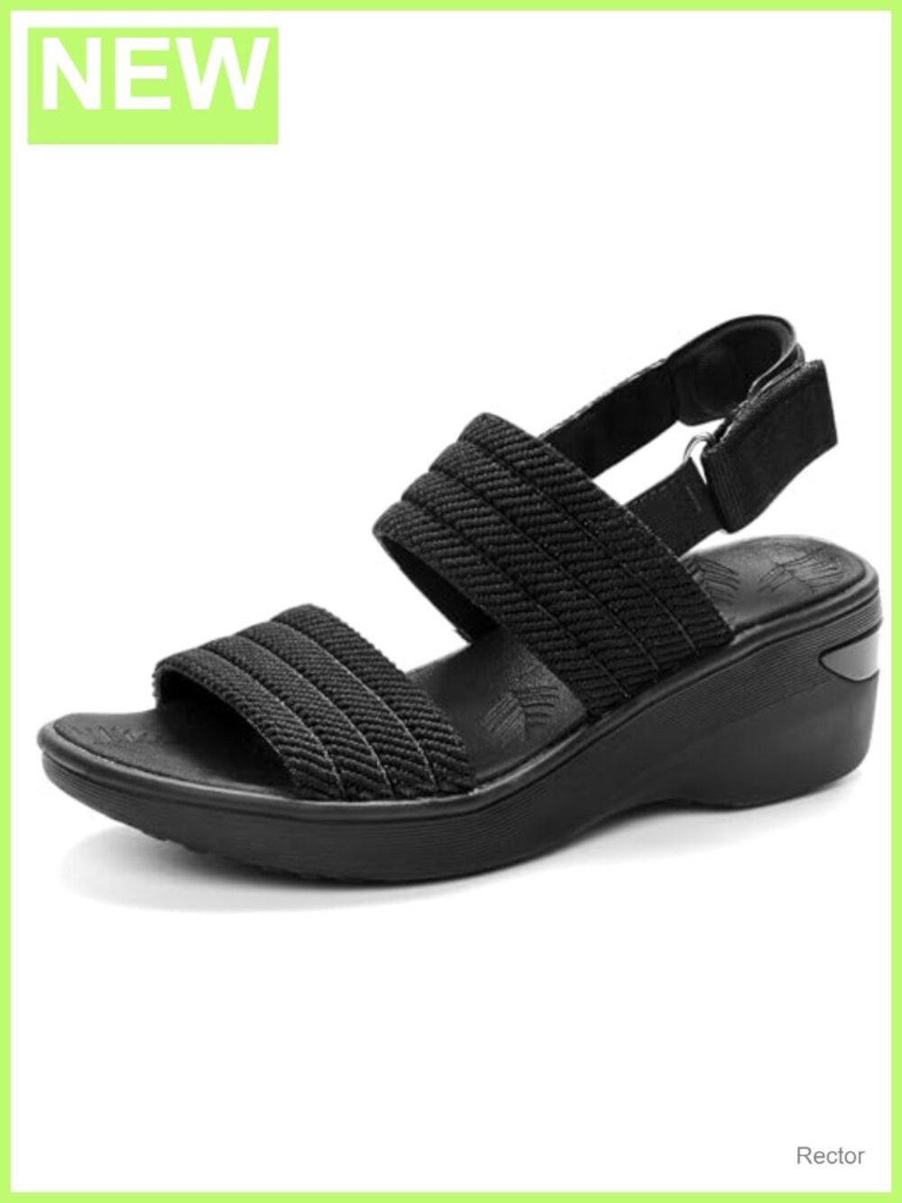 Woven Slingback Sandals for Women Wedge Platform Memory Foam Ankle Strap